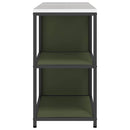 vidaXL Konyhai Tároló Készlet polcokkal tárolóval 2 pcs Olajzöld Acél