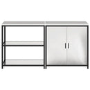 vidaXL Konyhai Tároló Készlet polcokkal tárolóval 2 pcs Ezüst Acél