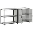 vidaXL Konyhai Tároló Készlet polcokkal tárolóval 2 pcs Ezüst Acél