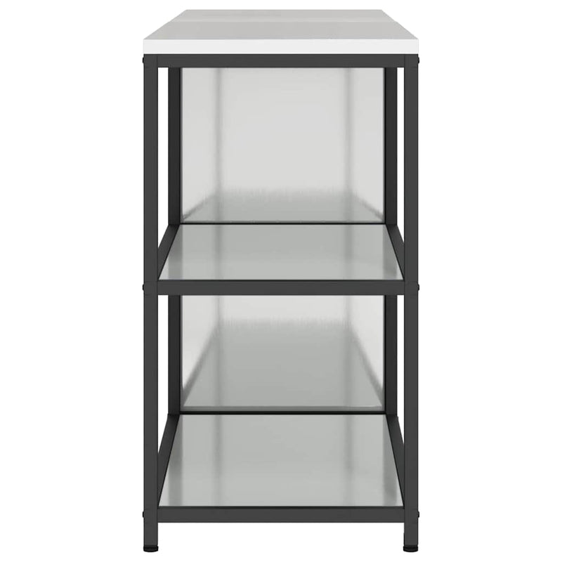 vidaXL Konyhai Tároló Készlet polcokkal tárolóval 2 pcs Ezüst Acél