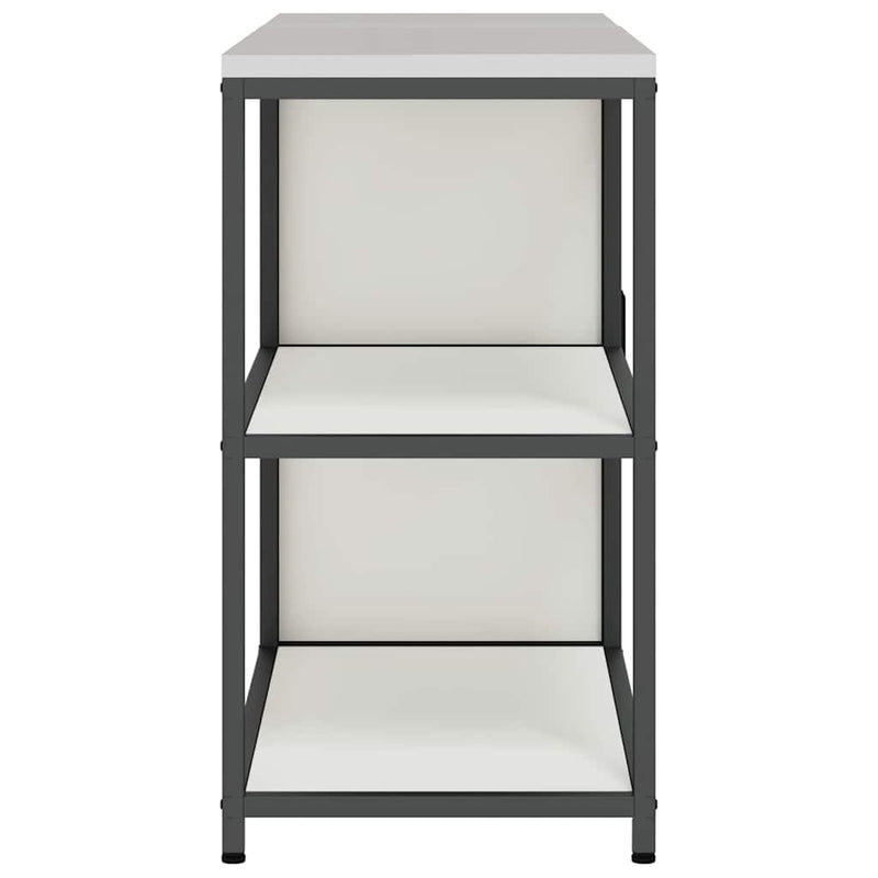 vidaXL Konyhai Tároló Készlet 2 pcs Fehér Hidegen hengerelt acél