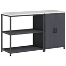 vidaXL Konyhai Tároló Készlet polcokkal tárolóval 2 pcs Antracitszürke