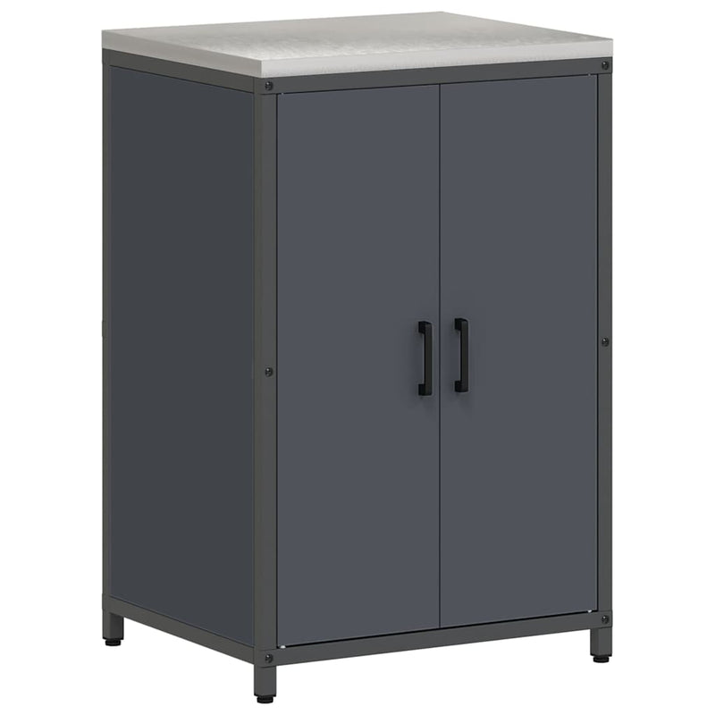 vidaXL Konyhai Tároló Készlet polcokkal tárolóval 2 pcs Antracitszürke