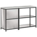 vidaXL Konyhai Tároló Készlet polcokkal 2 pcs Ezüst Rozsdamentes acél