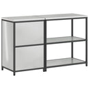 vidaXL Konyhai Tároló Készlet polcokkal 2 pcs Ezüst Horganyzott acél