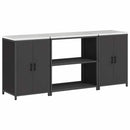 vidaXL Konyhai Tároló Készlet HATTEM 3 pcs Fekete