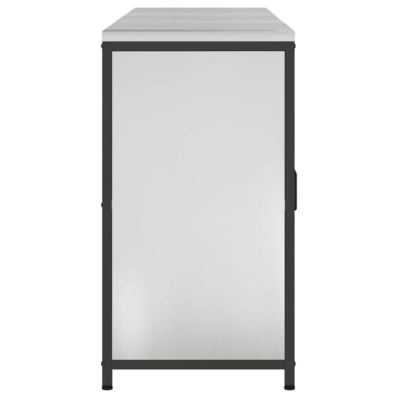 vidaXL Konyhai Tároló Készlet polcokkal tárolóval 3 pcs Ezüst Acél