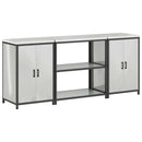 vidaXL Konyhai Tároló Készlet polcokkal tárolóval 3 pcs Ezüst Acél