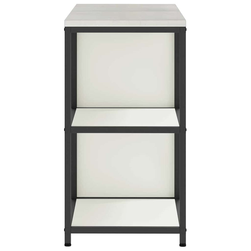 vidaXL Konyhai Tároló Készlet polcokkal tárolóval 2 pcs Fehér Acél