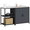 vidaXL Konyhai Tároló Készlet polcokkal tárolóval 2 pcs Antracit Acél