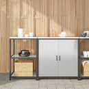 vidaXL Konyhai Tároló Készlet polcokkal tárolóval 2 pcs Ezüst Acél