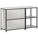 vidaXL Konyhai Tároló Készlet polcokkal tárolóval 2 pcs Ezüst Acél