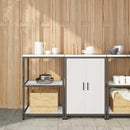 vidaXL Konyhai Tároló Készlet 2 pcs Fehér Hidegen hengerelt acél