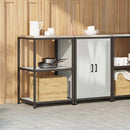 vidaXL Konyhai Tároló Készlet polcokkal 2 pcs Ezüst Rozsdamentes acél