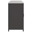 vidaXL Konyhai Tároló Készlet polcokkal tárolóval 3 pcs Fekete Acél