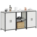 vidaXL Konyhai Tároló Készlet polcokkal tárolóval 3 pcs Fehér Acél