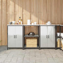 vidaXL Konyhai Tároló Készlet polcokkal tárolóval 3 pcs Ezüst Acél