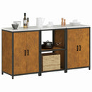 vidaXL Konyhai Tároló Készlet polcokkal tárolóval 3 pcs Rozsdás Acél