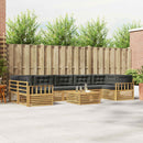 vidaXL Kültéri kanapé szett 8 db Fehér és Antracitszürke Tömör Akácfa