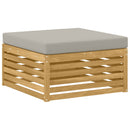 vidaXL Kültéri kanapé szett 4 db Fehér és Világosszürke Poliészter