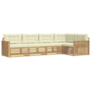 vidaXL Kültéri kanapé szett 5 db Fehér és Krém színű Poliészter