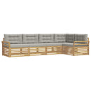 vidaXL Kültéri kanapé szett 5 db Fehér és Világosszürke Poliészter