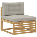 vidaXL Kültéri kanapé szett 6 db Fehér és Világosszürke Poliészter