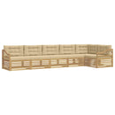 vidaXL Kültéri kanapé szett 6 pcs Fehér és Bézs 404 x 166,5 x 73 cm
