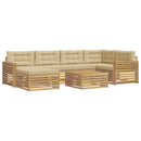 vidaXL Kültéri kanapé szett 7 db Fehér és Bézs