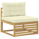 vidaXL Kültéri kanapé szett 7 db Fehér és Krém színű