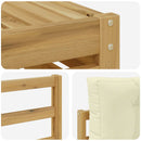vidaXL Kültéri kanapé szett 8 db Fehér és Krém színű Poliészter