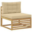 vidaXL Kültéri kanapé szett 8 db Fehér és Bézs
