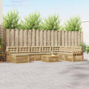 vidaXL Kültéri kanapé szett 9 db Fehér és Bézs Tömör Akácfa