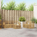 vidaXL Kültéri kanapé szett 6 db Fehér Tömör Akácfa