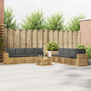 vidaXL Ülőgarnitúrák 9 pcs Fehér és Antracitszürke 59 x 59 x 37 cm