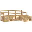 vidaXL Kültéri kanapé szett 4 pcs Fehér 189,5 x 122,5 x 73 cm