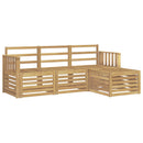 vidaXL Kültéri kanapé szett 4 pcs Fehér 189,5 x 122,5 x 73 cm
