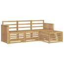 vidaXL Kültéri kanapé szett 4 pcs Fehér 189,5 x 122,5 x 73 cm