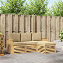 vidaXL Kültéri kanapé szett 4 pcs Fehér és Bézs 189,5 x 122,5 x 73 cm