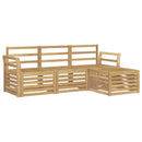 vidaXL Kültéri kanapé szett 4 pcs Fehér 193,5 x 122,5 x 73 cm