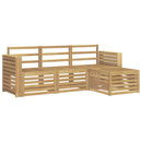 vidaXL Kültéri kanapé szett 4 pcs Fehér 197,5 x 122,5 x 73 cm