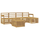 vidaXL Kültéri kanapé szett 6 pcs Fehér 59 x 59 x 37 cm Tömör Akácfa