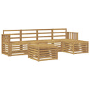 vidaXL Kültéri kanapé szett 6 pcs Fehér 59 x 59 x 37 cm Tömör Akácfa