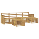 vidaXL Kültéri kanapé szett 6 pcs Fehér 59 x 59 x 37 cm Tömör Akácfa