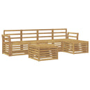 vidaXL Kültéri kanapé szett 6 pcs Fehér 59 x 59 x 37 cm Tömör Akácfa