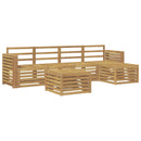 vidaXL Kültéri kanapé szett 6 pcs Fehér 59 x 59 x 37 cm Tömör Akácfa