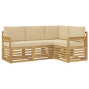 vidaXL Kültéri kanapé szett 4 pcs Fehér és Bézs 187,5 x 128,5 x 73 cm