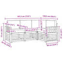 vidaXL Kültéri kanapé szett 4 pcs Fehér és Bézs 187,5 x 128,5 x 73 cm