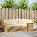 vidaXL Ülőgarnitúrák 4 pcs Fehér és Krém színű 187,5 x 128,5 x 73 cm