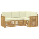 vidaXL Ülőgarnitúrák 4 pcs Fehér és Krém színű 187,5 x 128,5 x 73 cm